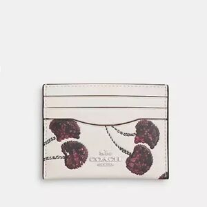 Coach Mini Slim ID Card Case With Cherry Print